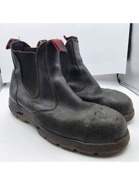 Redback Easy Escape Mens Size 9.5 Black Oil Kip Elastic Sided Soft Toe Boots